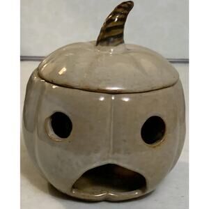 Linens n Things Ceramic Pumpkin Shape Wax Melting Warmer with Tealight